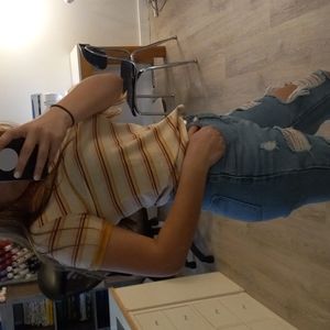 Plain striped tee size xs from So